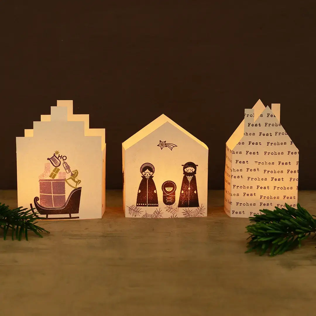 stempel weihnachten stempel krippe stempel sterne weihnachtsdeko stempeln diy teelicht