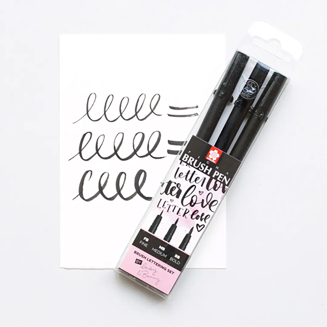 Sakura Brush Pens | schwarz (3er Set)