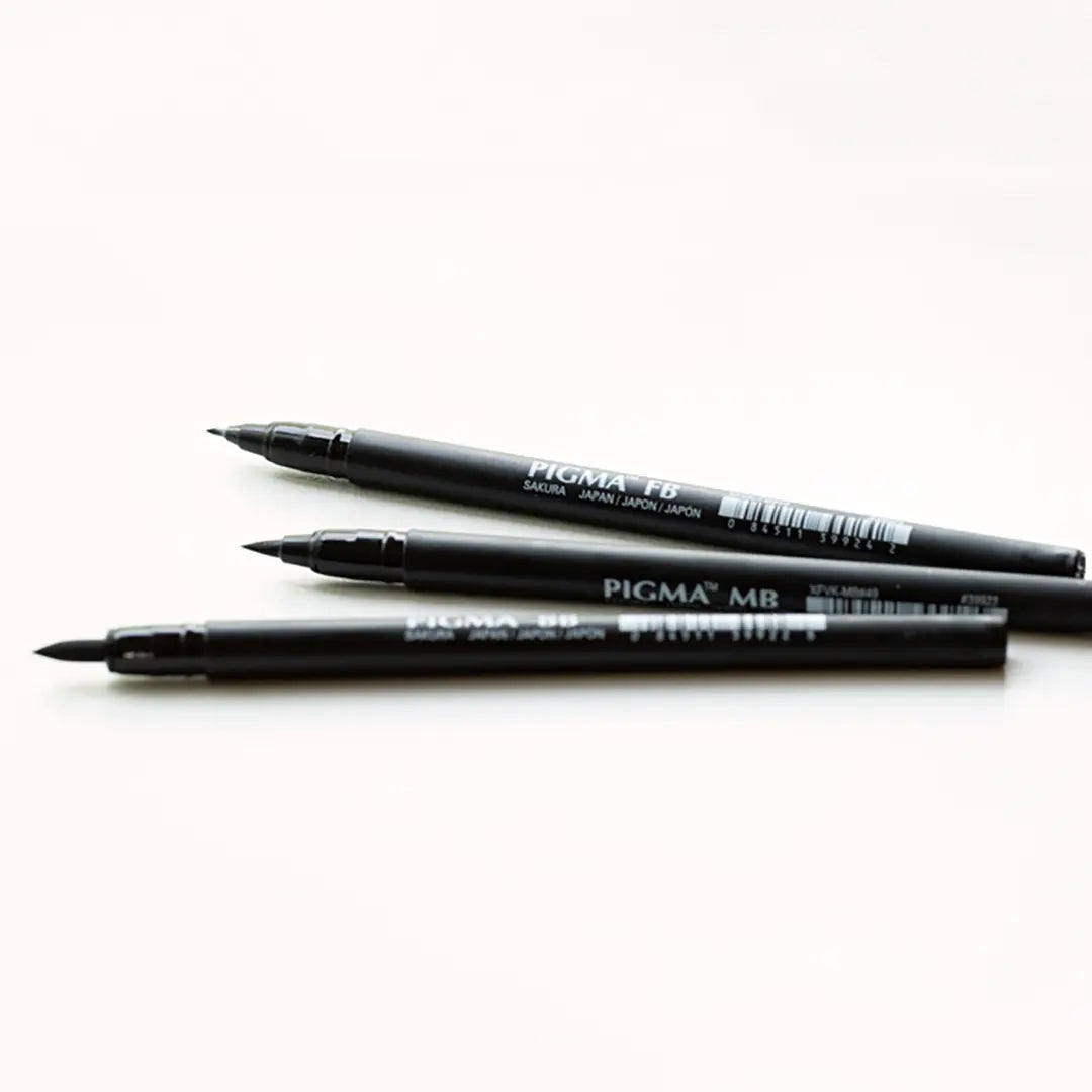 Sakura Brush Pens | schwarz (3er Set)