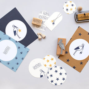 Stamp set | Greetings from the stork 