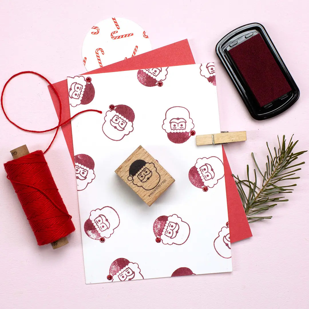 stempel weihnachten stempel weihnachtsmann stempel zuckerstange stempelkissen rot