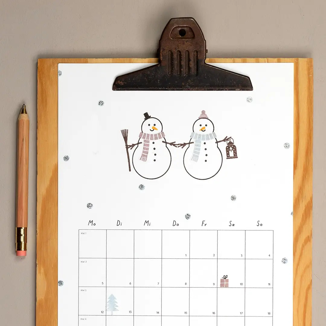 stempel weihnachten weihnachtsstempel diy weihnachtsgeschenk jahreskalender kostenlos ausdrucken jahreskalender bestempeln stempel schneemann stempel tannenbaum