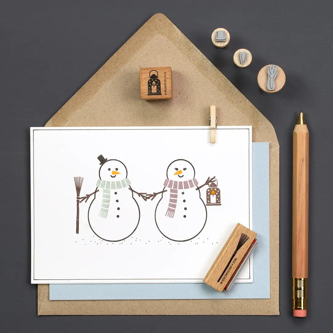motivstempel design stempel weihnachten stempel schneemann stempelset schneemann winterliche karte stempeln