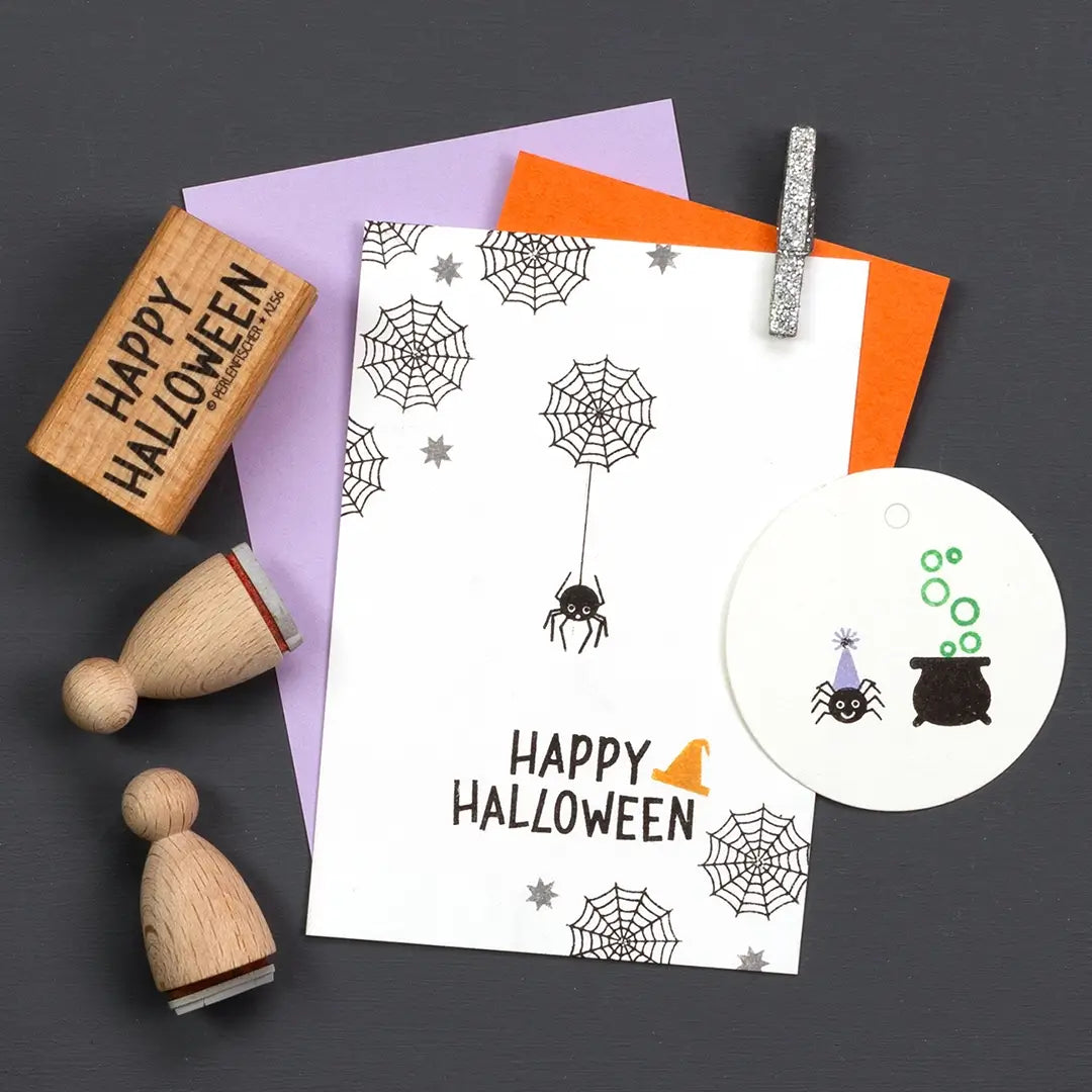 stempel halloween stempel happy halloween stempel spinne stempel spinnennetz stempel stern stempel kessel halloween einladung