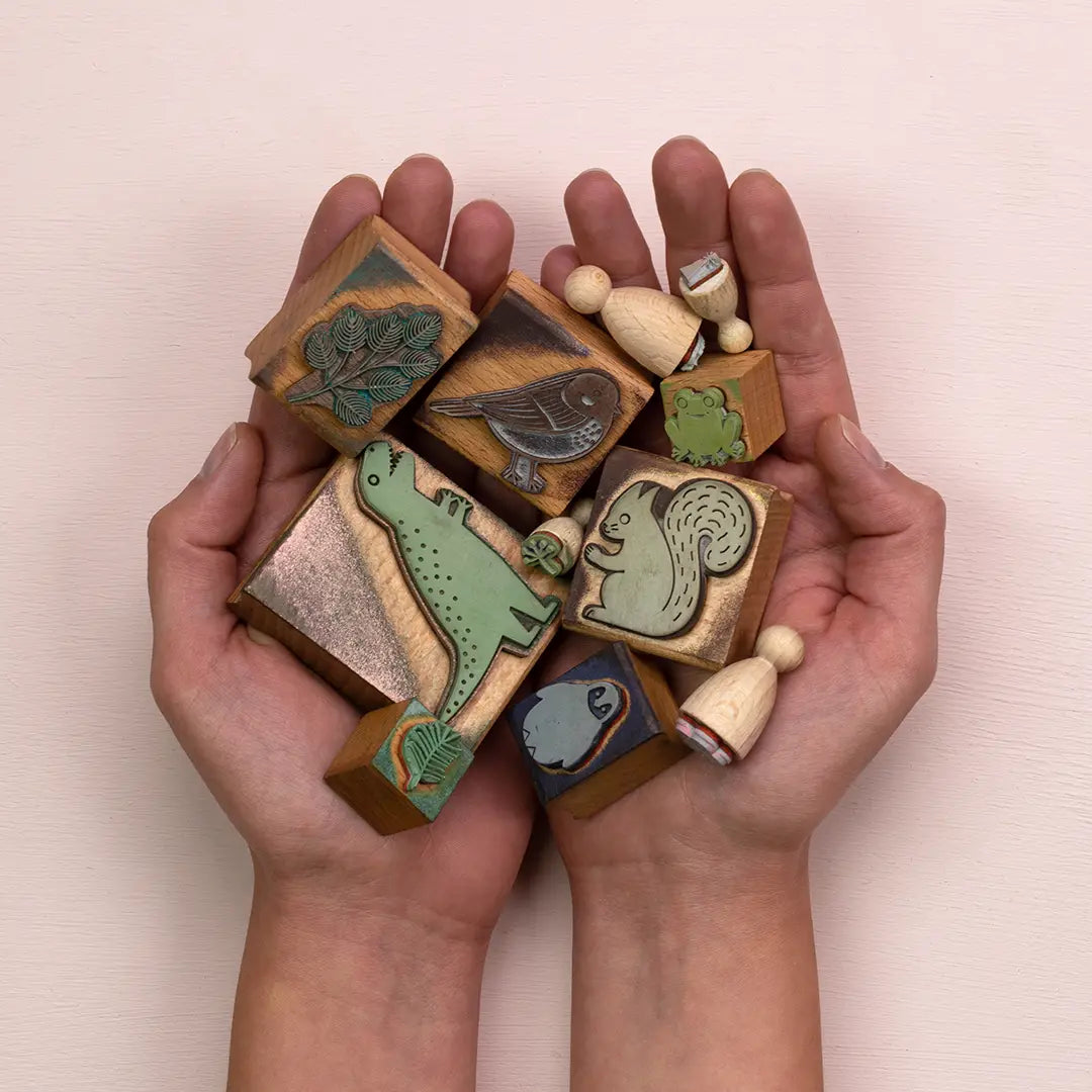 stempel kinder holz holzstempel kinder Motivstempel kinder stempel kinder öko stempel dino stempel tiere stempel baby pinguin stempel 