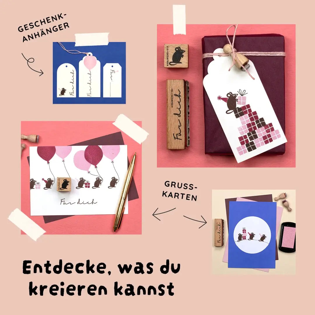 starter stempelset diy set erwachsene holz stempelset geburtstag stempel luftballon stempel geschenk