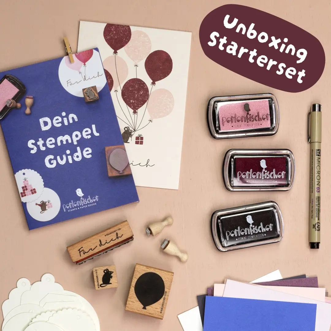 stempelset starter stempelset aus holz diy set kreativ stempeln lernen stempelset geburtstag