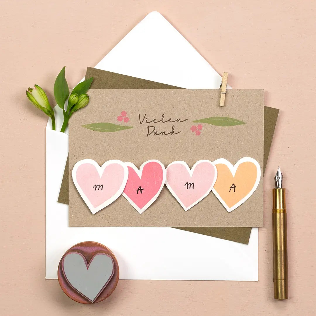 stempel muttertag sprüche stempel herz muttertag karte stempel mama