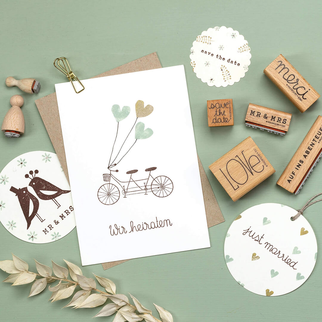 Stempel | Just Married Lettering