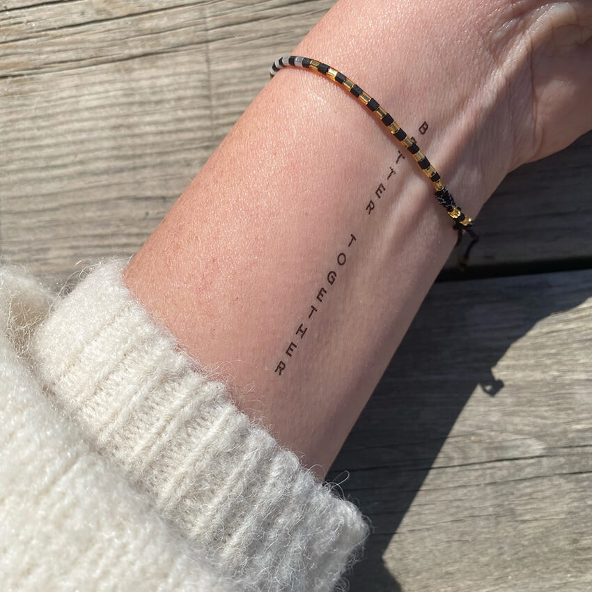 Temporäre Tattoos Fake Tattoo Schriftzug Klebetattoos für die Haut 