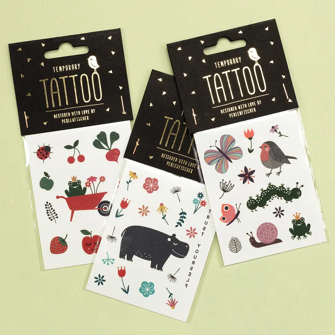 Stempel Tiere Temporäre Tattoos mit Tieren