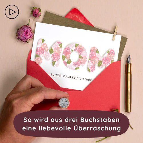 Happy Mother's Day Stempel 11x16cm – Gummi-Stempel Für Karten, Scrapbooking & Deko