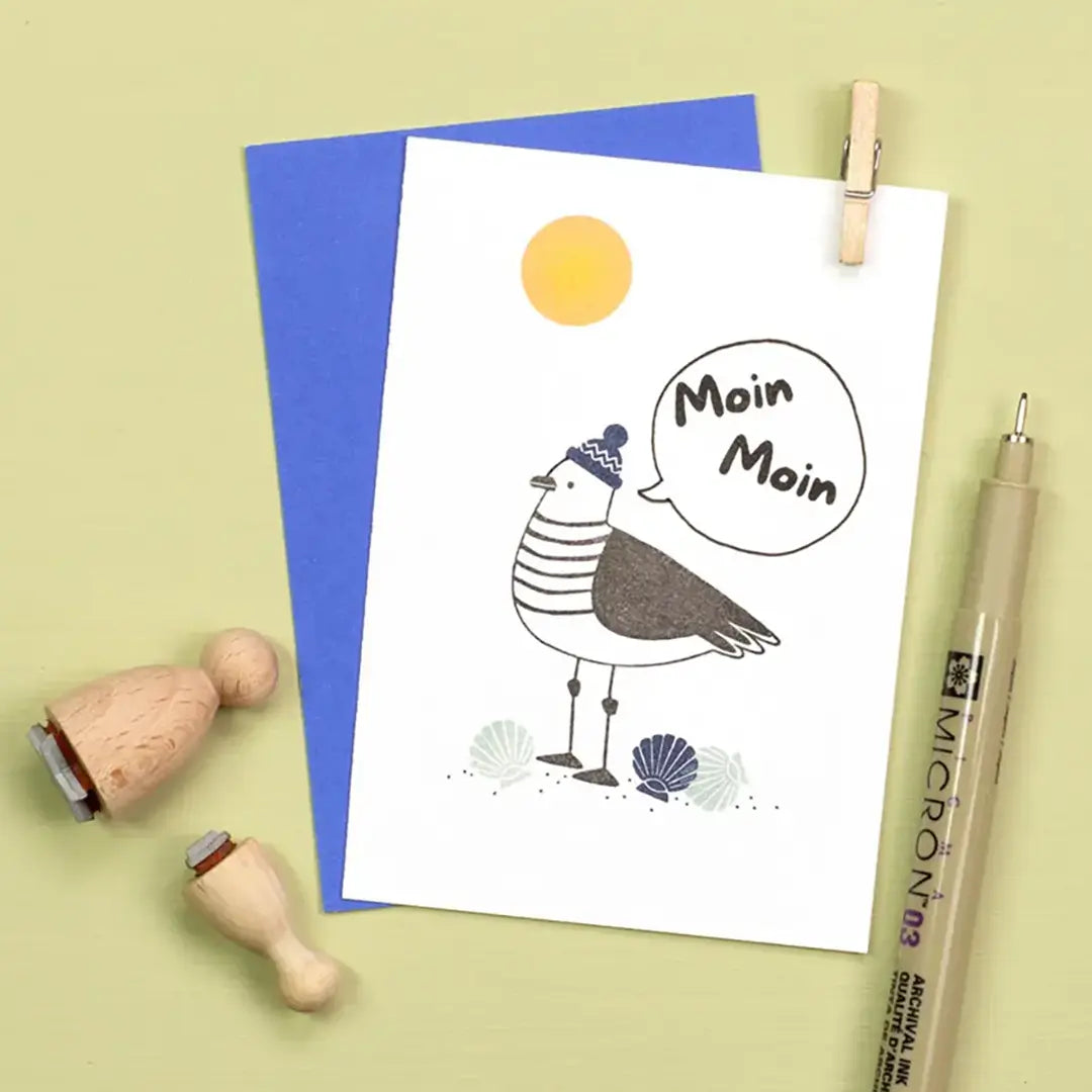textstempel schriftstempel  moin stempel moin stempel möwe stempel muschel stempel hamburg