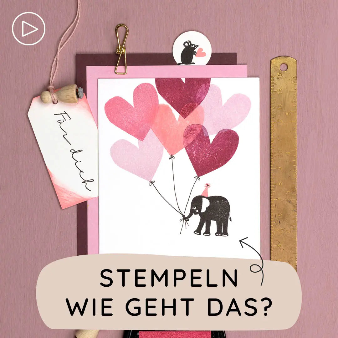 motivstempel design stempel anleitung stempel tutorial stempeln wie gehts das stempel herz stempel herzen stempel für dich stempel elefant stempel tiere grusskarte stempeln