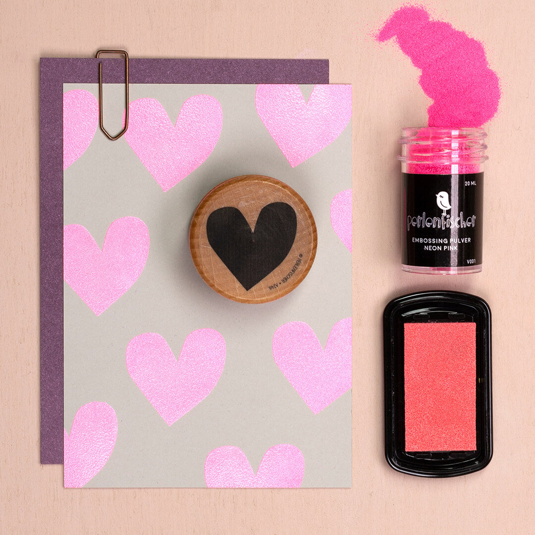 Perlenfischer Embossing Powder | Neon Pink