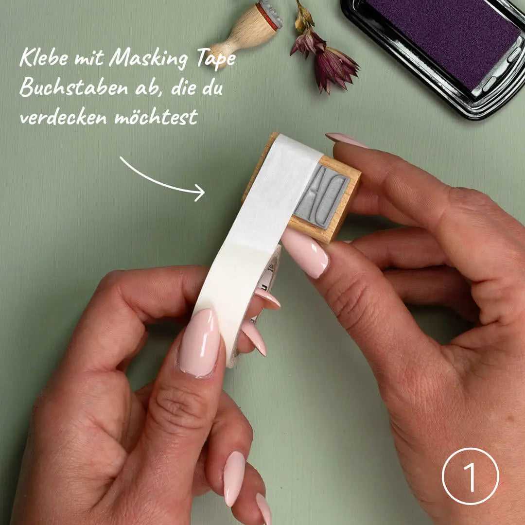 masking tape bastel trick masking tape ideen stempel abdecken grusskarte mit masking tape gestalten buchstaben mit masking tape abdecken
