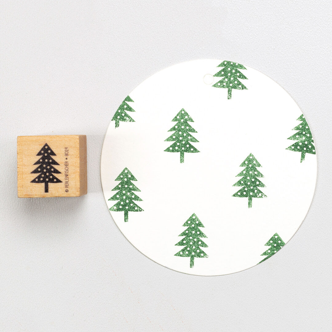 Stamp | Fir tree with dots